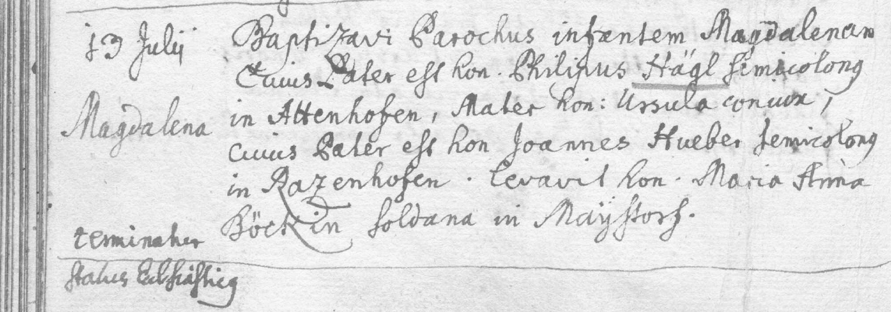 Klicken Sie zuerst in den Kreismittelpunkt, dann an irgendeiner Stelle auf den Kreis selbst.