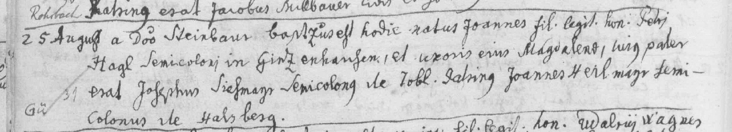 Klicken Sie zuerst in den Kreismittelpunkt, dann an irgendeiner Stelle auf den Kreis selbst.
