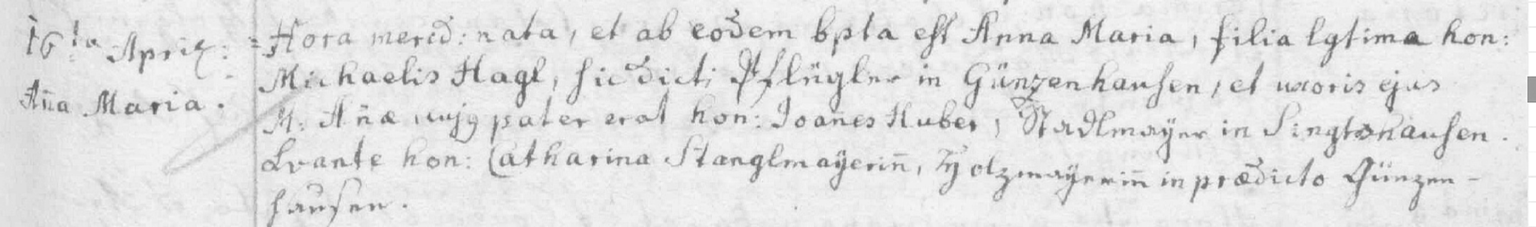 Klicken Sie zuerst in den Kreismittelpunkt, dann an irgendeiner Stelle auf den Kreis selbst.