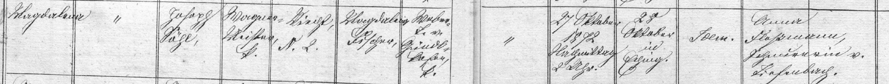 Klicken Sie zuerst in den Kreismittelpunkt, dann an irgendeiner Stelle auf den Kreis selbst.