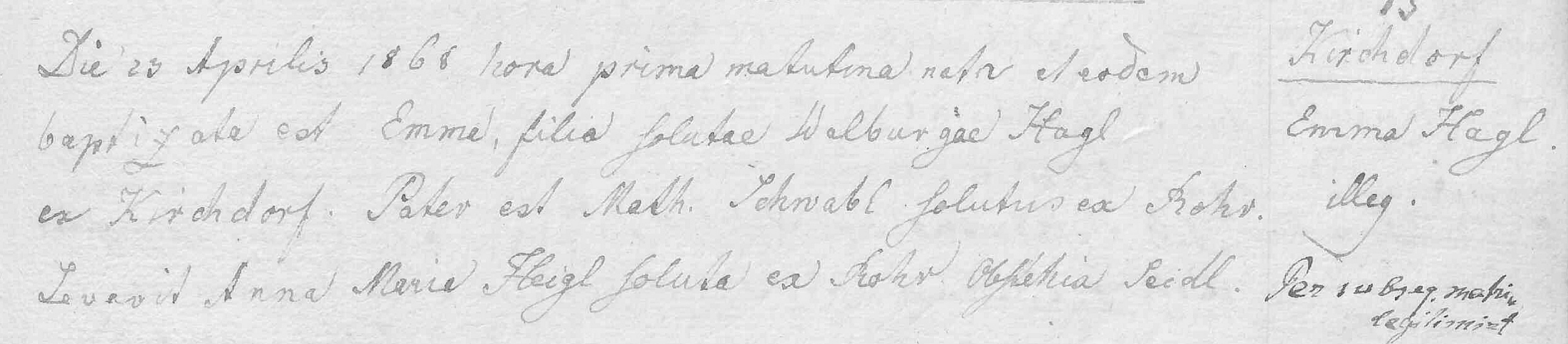 Klicken Sie zuerst in den Kreismittelpunkt, dann an irgendeiner Stelle auf den Kreis selbst.