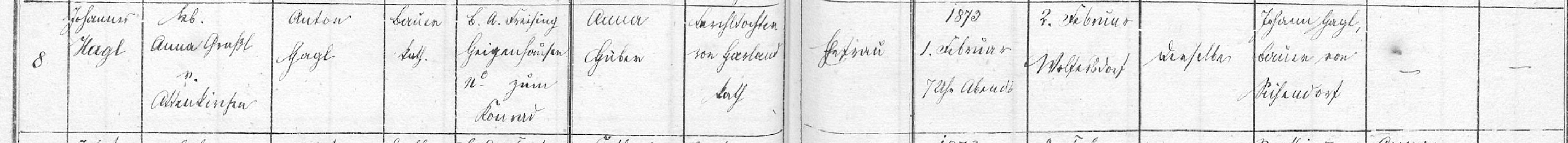 Klicken Sie zuerst in den Kreismittelpunkt, dann an irgendeiner Stelle auf den Kreis selbst.