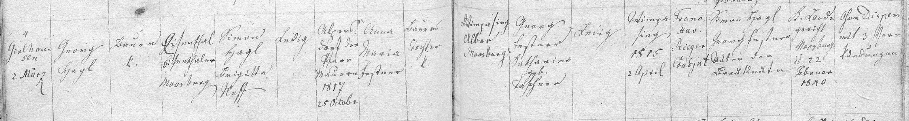 Klicken Sie zuerst in den Kreismittelpunkt, dann an irgendeiner Stelle auf den Kreis selbst.