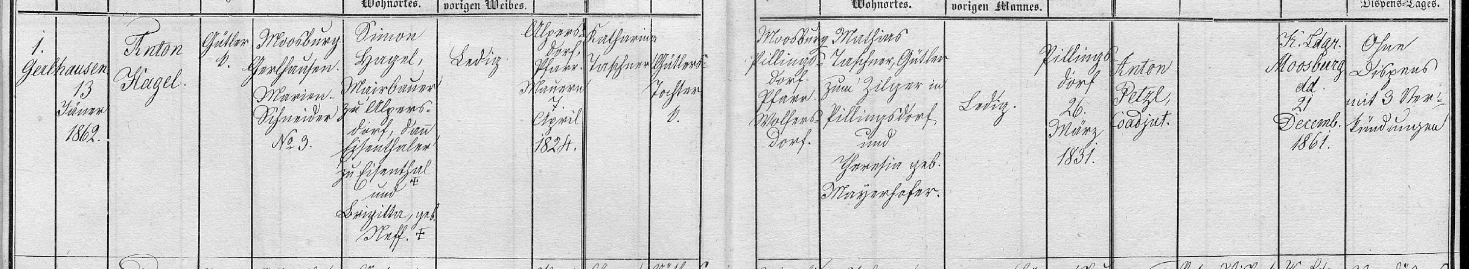 Klicken Sie zuerst in den Kreismittelpunkt, dann an irgendeiner Stelle auf den Kreis selbst.