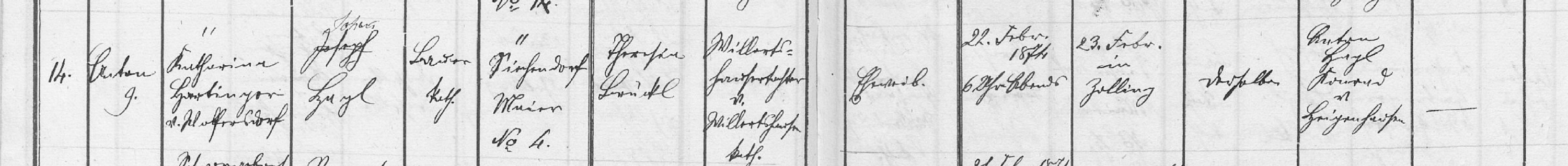 Klicken Sie zuerst in den Kreismittelpunkt, dann an irgendeiner Stelle auf den Kreis selbst.