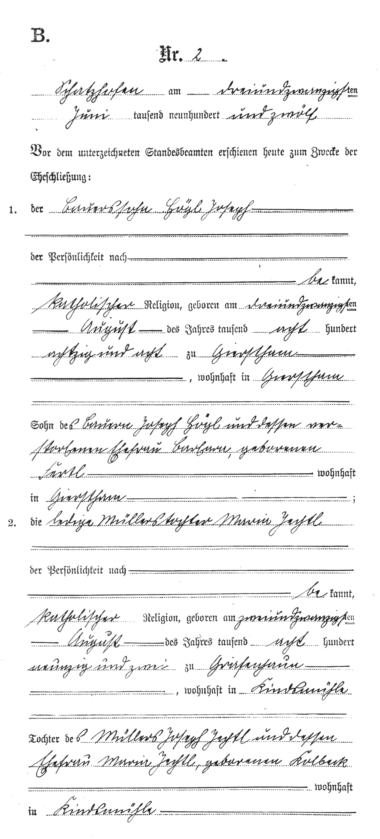 Klicken Sie zuerst in den Kreismittelpunkt, dann an irgendeiner Stelle auf den Kreis selbst.