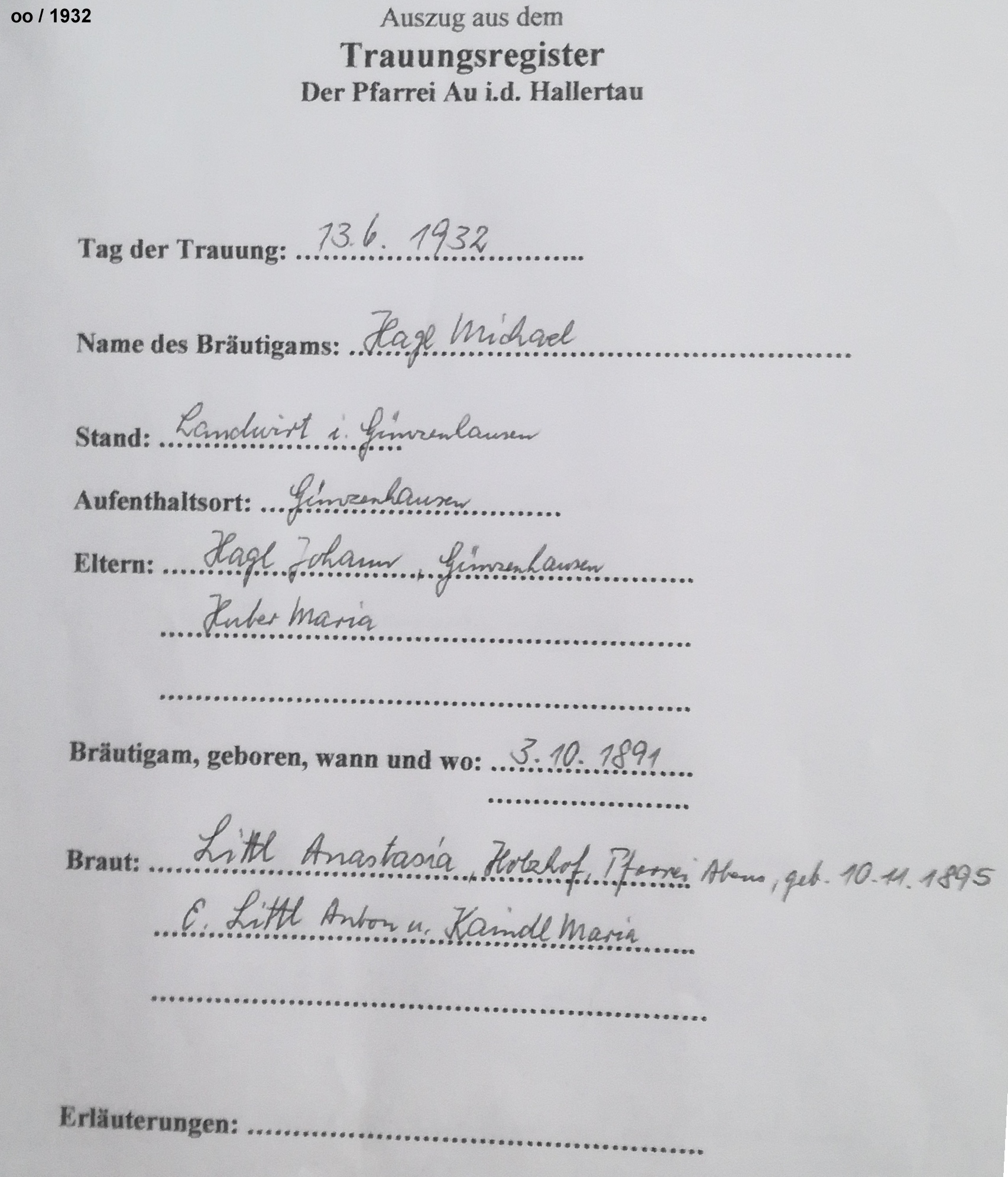 Klicken Sie zuerst in den Kreismittelpunkt, dann an irgendeiner Stelle auf den Kreis selbst.