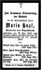 Sterbebild:Hagl Maria